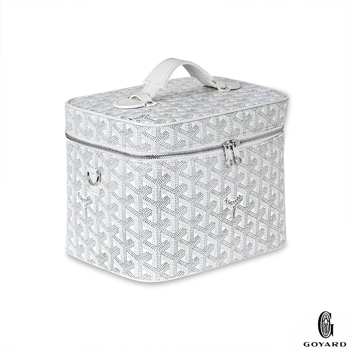 Goyard Goyardine White Muse Vanity Bag Silver Hardware – Madison